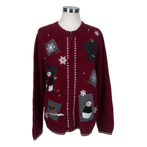 Croft & Barrow Ugly Christmas Sweater Cardigan